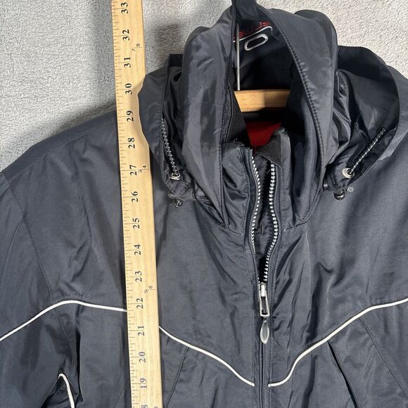 Obermeyer Ridge Line Ski Snow Jacket Women Size 8 Black Gorpcore Detachable Hood - Picture 7 of 16